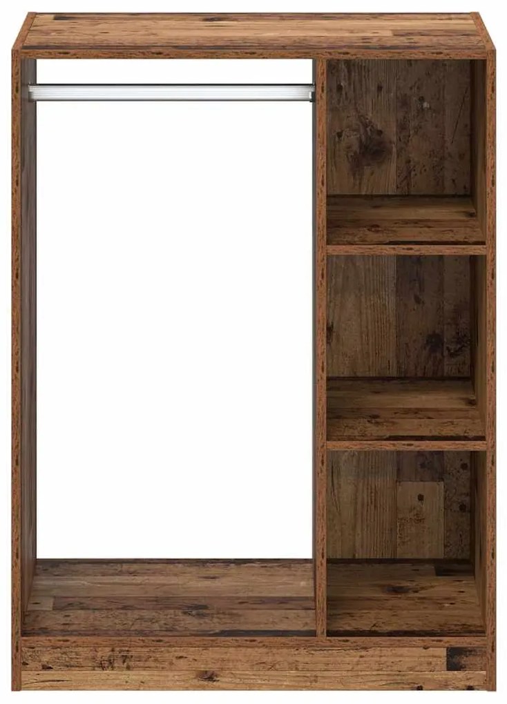 vidaXL Ντουλάπι με ράφι με αποθήκευση Παλιό ξύλο 77 x 48 x 102 cm
