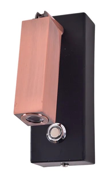 Φωτιστικό Τοίχου - Απλίκα SE 128-1AC DAVE WALL LAMP BLACK-COPPER 1B1 - 77-3521 - 1.5W - 20W - 77-3521