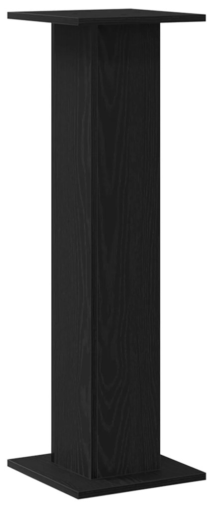 vidaXL Βάση φυτών 2 τεμ Μαύρη Δρυς 30x30x95 εκ Επεξεργασμένο ξύλο