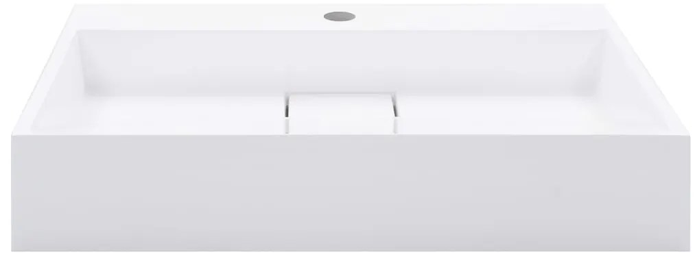 vidaXL Νιπτήρας Λευκός 60x38x11 εκ. Συνθετικός από Τεχνητό Μάρμαρο