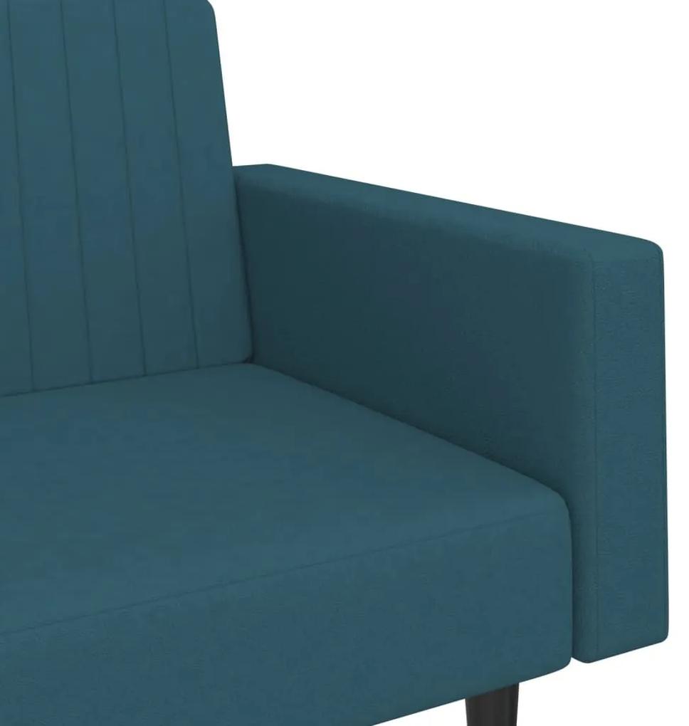 Καναπές Κρεβάτι Διθέσιος Μπλε Βελούδινος - Μπλε