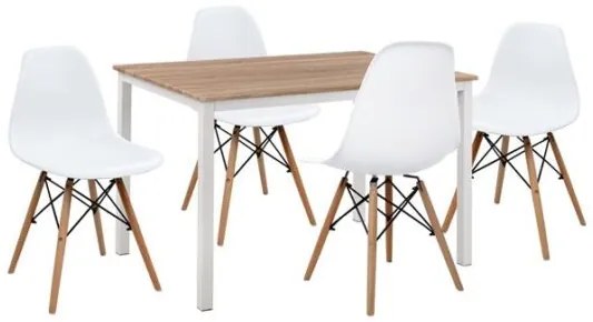 ΣΕΤ 5ΤΜΧ ΤΡΑΠΕΖΙ SONAMA & ΚΑΡΕΚΛΕΣ PP TWIST ΜΕ ΛΕΥΚΟ ΚΑΘΙΣΜΑ HM11014 110x70x76 cm