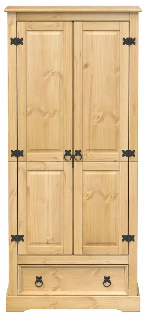 vidaXL Ντουλάπα Corona 76x50x170 εκ. από Μασίφ Ξύλο Πεύκου