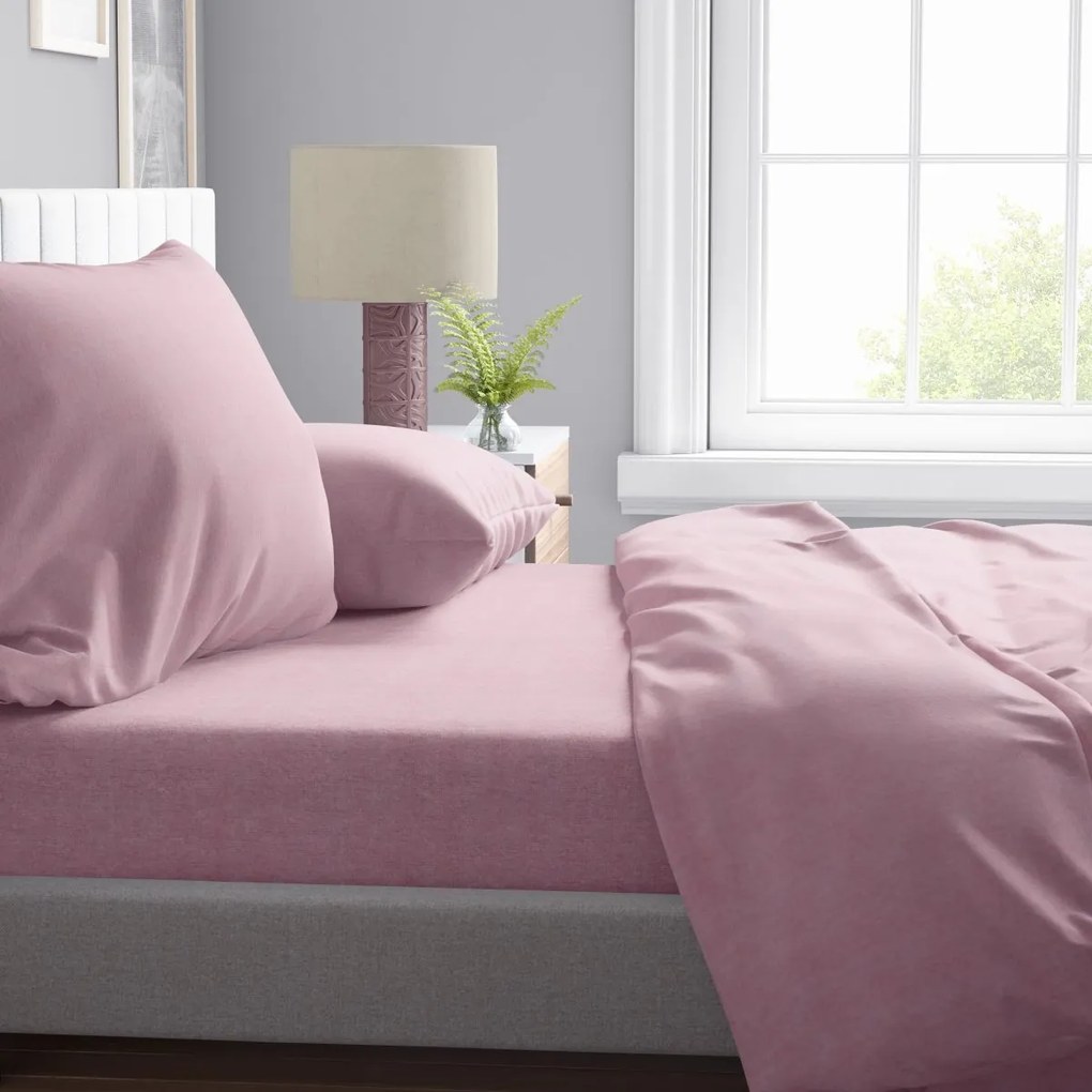 Μαξιλαροθήκη Polycotton 50x70εκ. Μελανζέ 07 Pink DimCol