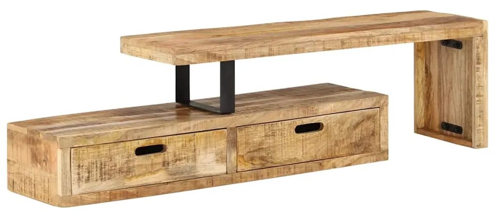 vidaXL Βάση Τηλεόρασης (118-200) x 30x40 εκ. από Μασίφ Ξύλο Μάνγκο