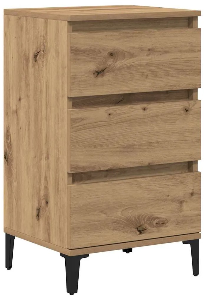 vidaXL Κομοδίνο artisan δρυς 40 x 35 x 70 εκ. Επεξεργασμένο ξύλο