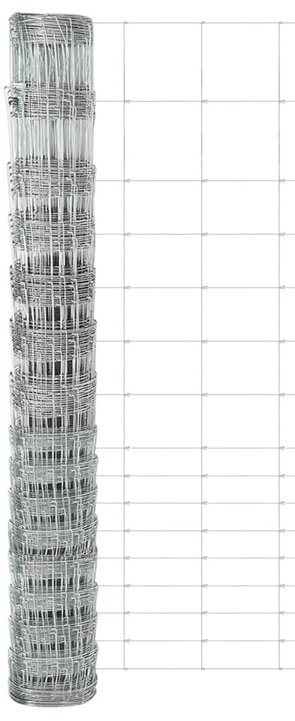 vidaXL Φράκτης Περιοχής 1.2x25 μ Γαλβανισμένο Ατσάλι