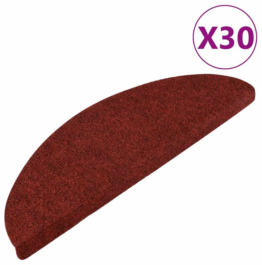 vidaXL Πατάκια Σκάλας Αυτοκόλλητα 30 τεμ. Γκρι 56 x 17 x 3 εκ.