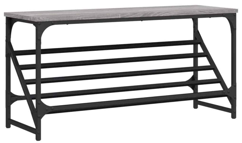 vidaXL Παπουτσοθήκη Γκρι Sonoma 90x30x45 εκ. από Επεξεργασμένο Ξύλο
