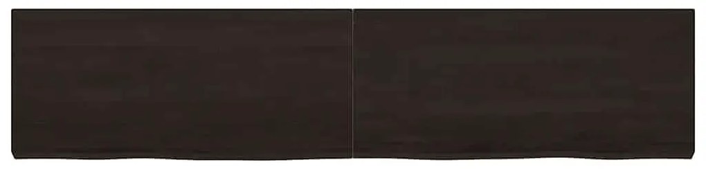 vidaXL Πάγκος Μπάνιου Σκούρο Καφέ 180x40x(2-6) εκ. Επεξεργ. Μασίφ Ξύλο
