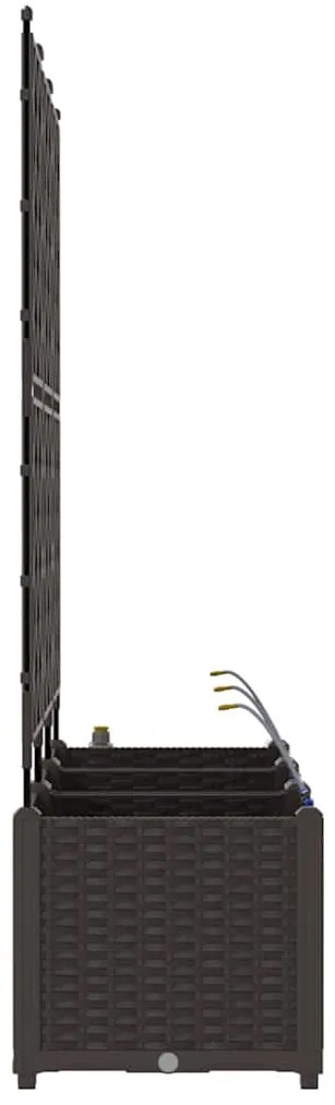vidaXL Ζαρντινιέρες κήπου Καφέ 120 x 40 x 142 cm Ατσάλι