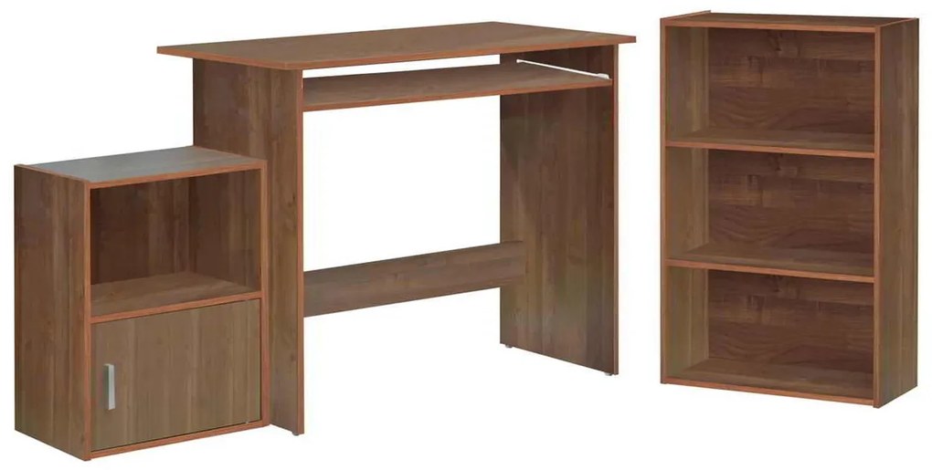 Set Decon Γραφείο Κερασί : Γραφείο 90X50X75Cm Βιβλιοθήκη 50X23X80Cm Ντουλάπι 41X29X54Cm . Διάσταση: 90x50x75-50x23x80-41x29x54cm