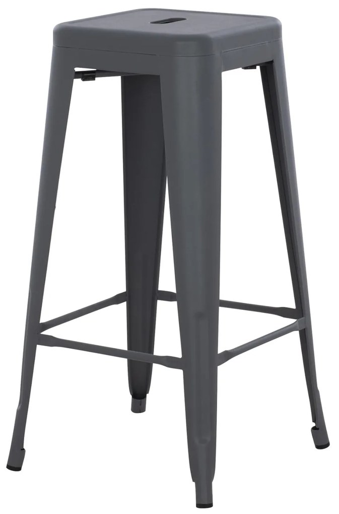 Σκαμπό μπάρ MELITA C8642.10 Μεταλλικό Grey 43x43x78Yεκ. 43x43x78 εκ.