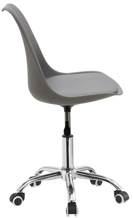 Καρέκλα γραφείου εργασίας Gaston II PP-PU γκρι 48x57x80 εκ.