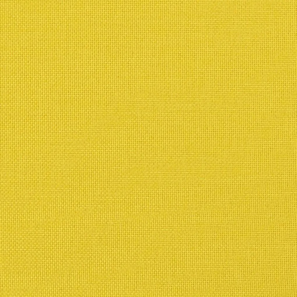 vidaXL Σετ Σαλονιού 2 Τεμαχίων Ανοιχτό Κίτρινο Υφασμάτινο με Μαξιλάρια
