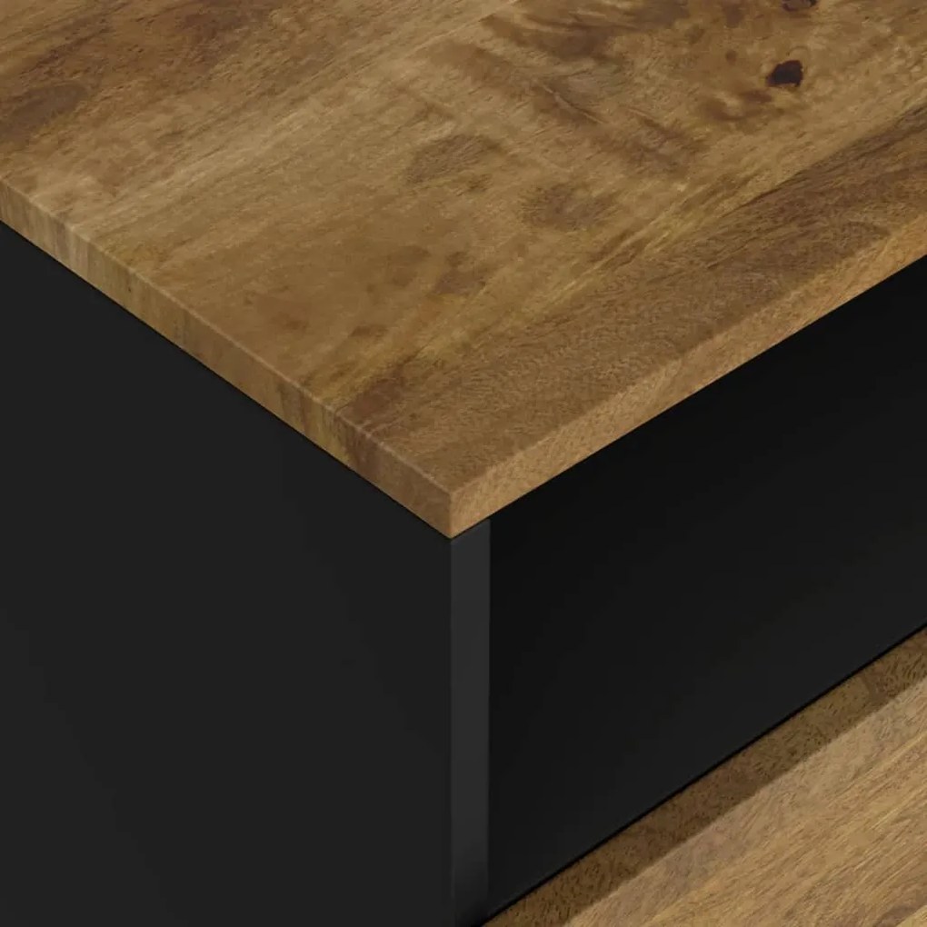 vidaXL Κομοδίνο 50x33x62 εκ. Μασίφ Ξύλο Μάνγκο &amp; Επεξεργασμένο Ξύλο
