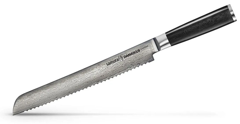 Samura Damascus Μαχαίρι Ψωμιού από Δαμασκηνό Ατσάλι 23cm