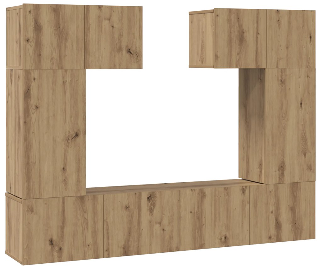vidaXL Σετ επίπλου τηλεόρασης 6 pcs artisan δρυς 80 x 30 x 30 εκ
