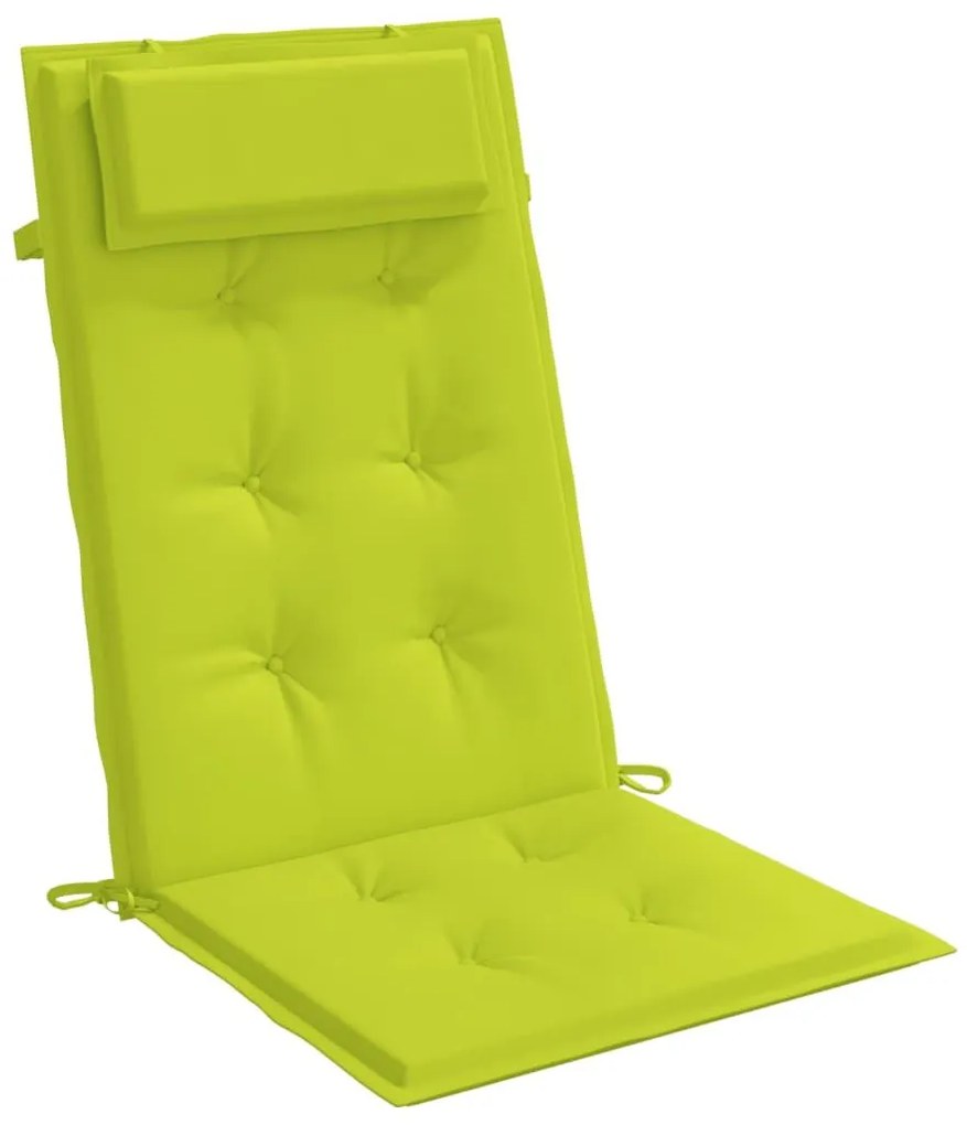 Μαξιλάρια Καρέκλας με Πλάτη 2 τεμ. Φωτ. Πράσινο Ύφασμα Oxford - Πράσινο