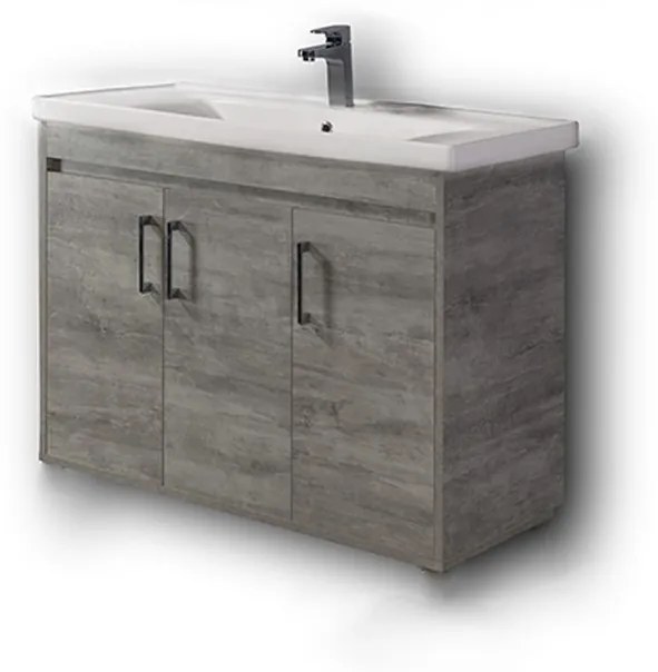 Πάγκος Κρεμαστός SAVINA CEMENT 100 3BSA100CE0HG 99X44X72, Νιπτήρας 100x46  3BSA100CE0HG