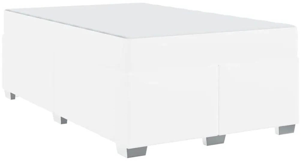 vidaXL Σκελετός Κρεβατιού Λευκό 120 x 190 cm Τεχνητό δέρμα
