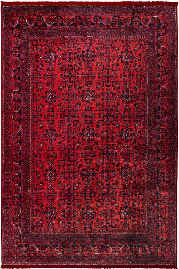 Χαλί Nomadian 036 MVH Bordo-Black Βιοκαρπέτ 80X150cm