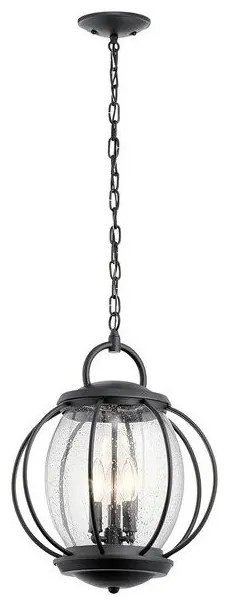Κρεμαστό Φωτιστικό Οροφής 3xE14 Μαύρο IP44 Vandalia KL-VANDALIA8-L Elstead Lighting-KL-VANDALIA8-L-Μαύρο KL-VANDALIA8-L