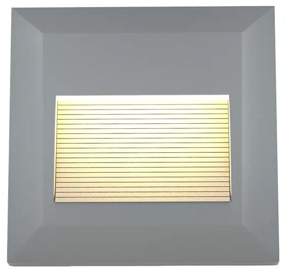 Φωτιστικό τοίχου Salmon LED 2W 3CCT Outdoor Wall Lamp Grey D:12.4cmx12.4cm (80201830)