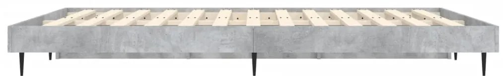 vidaXL Πλαίσιο Κρεβατιού Γκρι Σκυροδέματος 140x190 εκ. Επεξεργ. Ξύλο