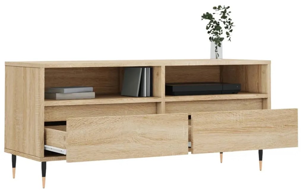 vidaXL Έπιπλο Τηλεόρασης Sonoma Δρυς 100 x 34,5 x 44,5 εκ. Επεξ. Ξύλο