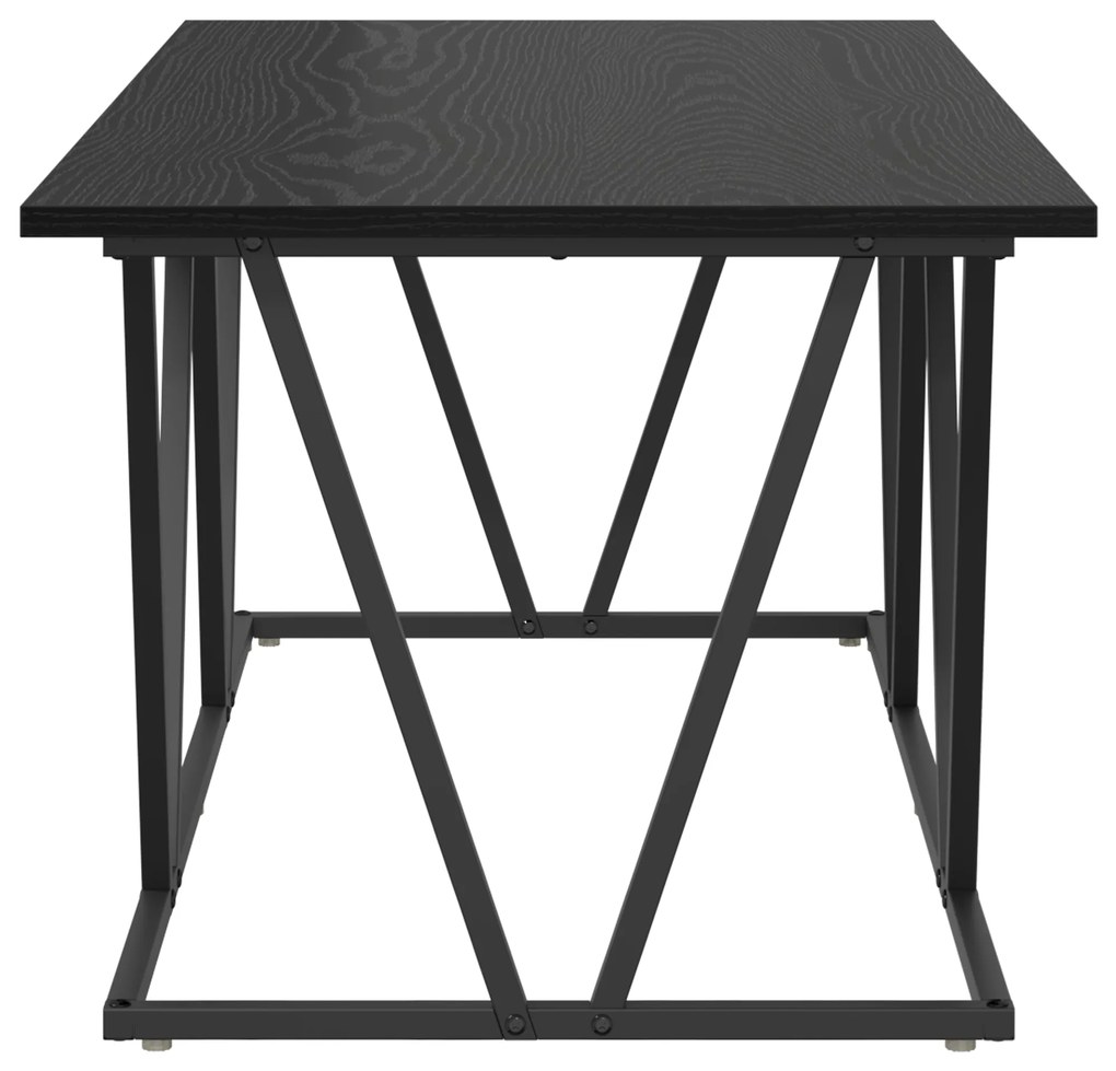 vidaXL Τραπέζι Καφέ Μαύρο Δρυς 100x50x40 εκ. Φτιαγμένο από ξύλο και μέταλλο