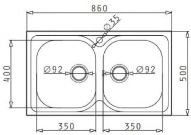 Νεροχύτης Maidsinks Inset 2B-86 x 50 εκ.