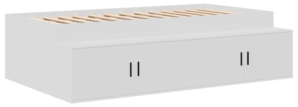 vidaXL Κρεβάτι Αποθήκευσης Λευκό 90x190 εκ