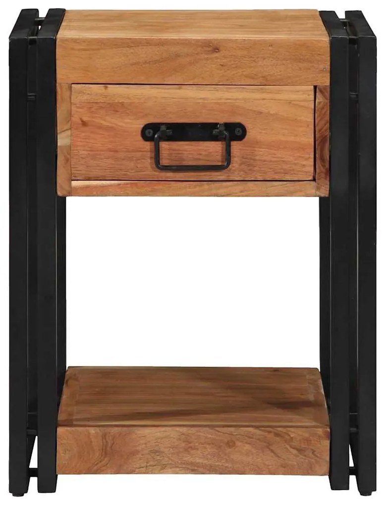 vidaXL Κομοδίνο με συρτάρι Καφέ 40 x 40 x 50 cm Μασίφ ξύλο ακακίας