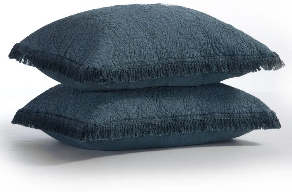 Μαξιλαροθήκες March Blue (Σετ 2τμχ) Petrol Nef-Nef 52X72 Cotton-Polyester