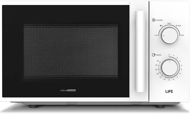 Life Micro20 Φούρνος Μικροκυμάτων 20lt Λευκός