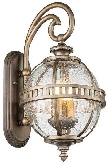 Φανάρι Απλίκα Φωτιστικό Τοίχου 2xE14 IP44 49cm Halleron Elstead Lighting-KL-HALLERON-2S-BU-Μπρονζέ KL-HALLERON-2S-BU