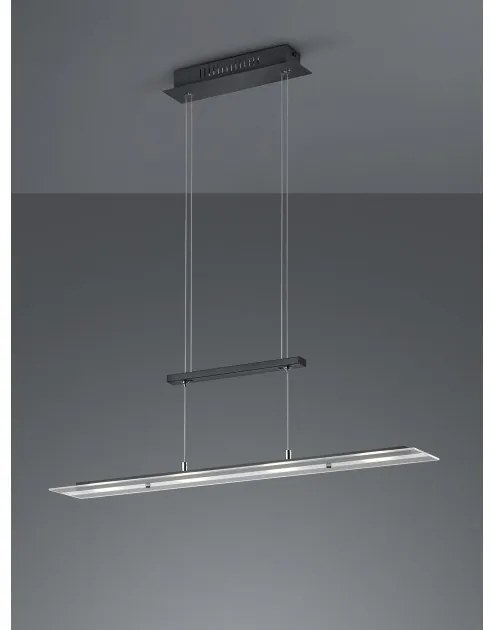 Κρεμαστό Φωτιστικό Οροφής 4xLED 5W Μαύρο Ρυθμιζόμενο Milos R32004132 Trio Lighting-R32004132-Μαύρο R32004132