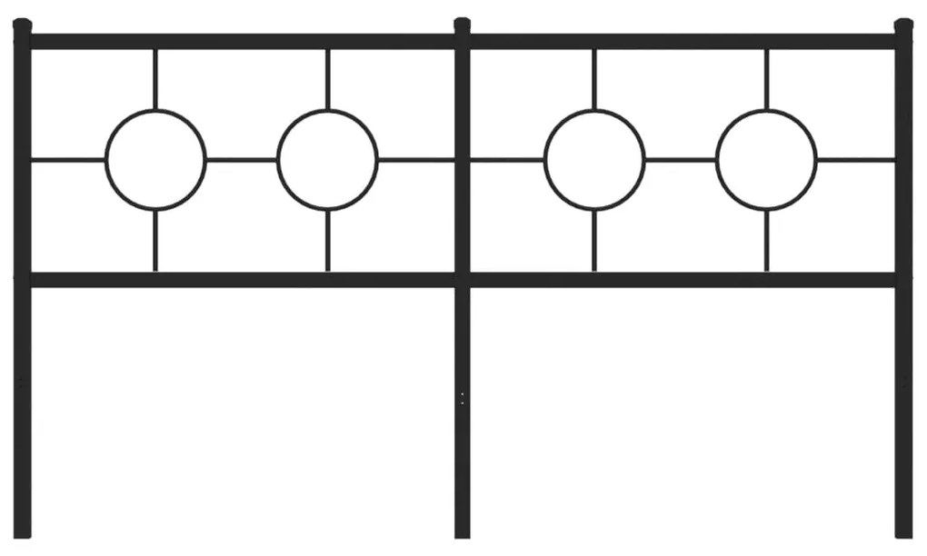 vidaXL Κεφαλάρι Μαύρο 160 εκ. Μεταλλικό