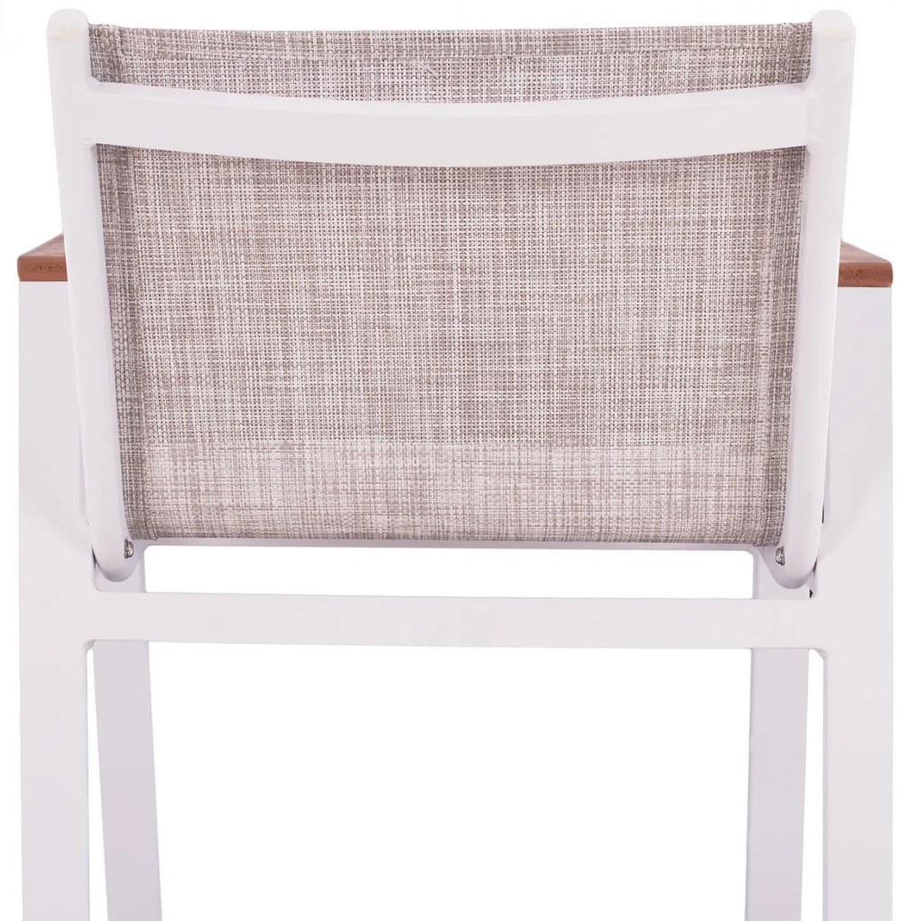ΣΚΑΜΠΟ ΜΠΑΡ ΑΛΟΥΜΙΝΙΟΥ ΛΕΥΚΟ ΜΕ POLYWOOD 52 x 58 x 108 εκ. 52x58x108 εκ.