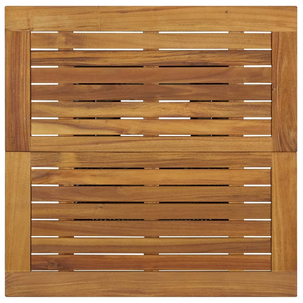 vidaXL Τραπέζι Μπαρ Μαύρο 80x80x110 εκ. Συνθετικό Ρατάν / Ξύλο Ακακίας