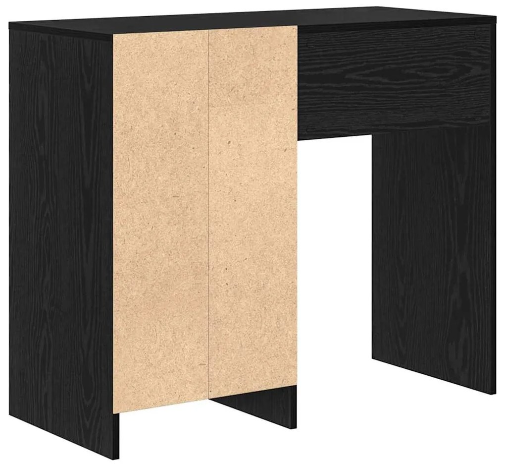 vidaXL Γραφείο με ράφι Μαύρη δρυς 90 x 37.5 x 75 εκ Επεξεργασμένο ξύλο