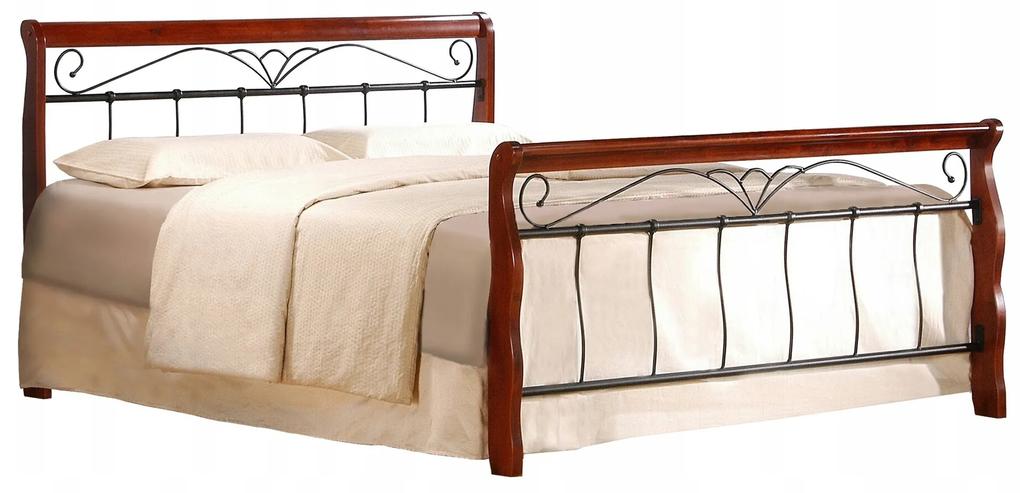 Κρεβάτι Houston 105, Διπλό, Καφέ, 160x200, Μέταλλο, Τάβλες για Κρεβάτι, 162x219x101cm, 32 kg | Epipla1.gr
