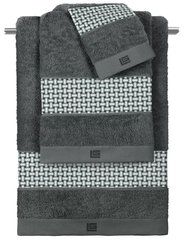 Πετσέτες Μπάνιου (Σετ 3τμχ) Guy Laroche Buddha Cement - Anthracite 500gsm