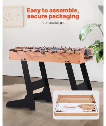 VEVOR 106 cm Folding Foosball Soccer Game Table Standard Size Table for Home