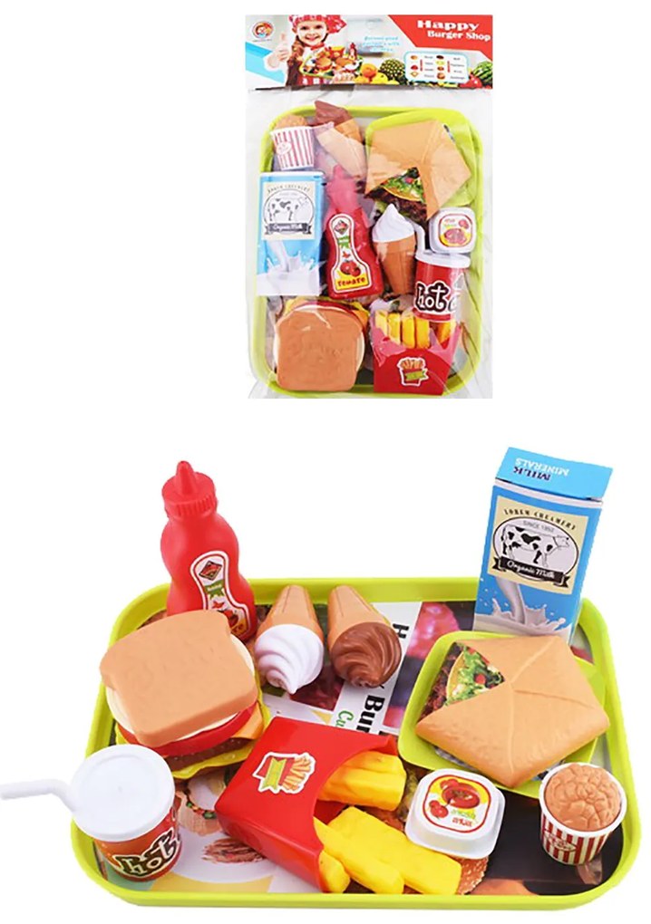 Happy Burger Δίσκος Σερβιρίσματος 24 τεμ 19x26cm ToyMarkt 971154 77-1134