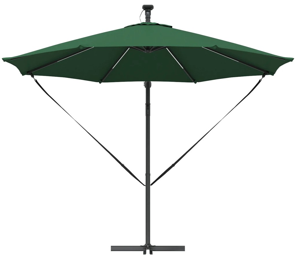 vidaXL Ομπρέλα Cantilever Banana Πράσινο 294 x 294 x 248 cm