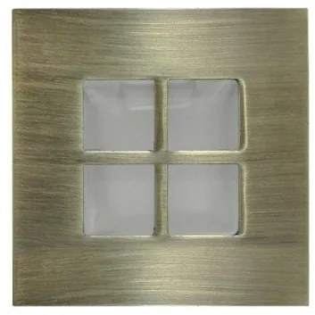 Χωνευτό Σποτ Επίπλου Καρό WL-277 G4 7,3x7,3 Lumen-21-27771-Ορείχαλκος 21-27771