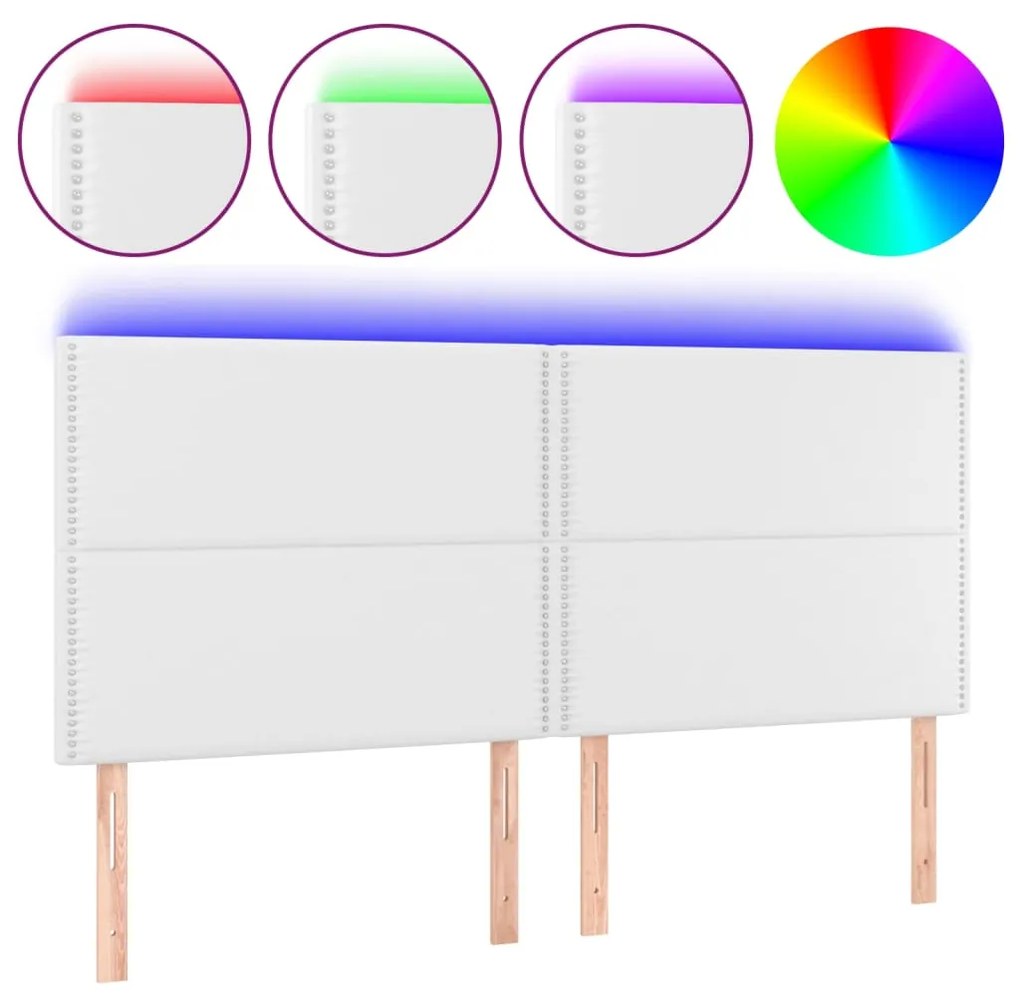 Κεφαλάρι Κρεβατιού LED Λευκό 180x5x118/128 εκ 3122387