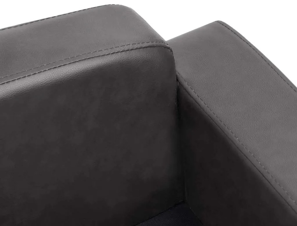 vidaXL Καναπές-Κρεβάτι Σκύλου Γκρι 80x50x40 εκ. από Συνθετικό Δέρμα